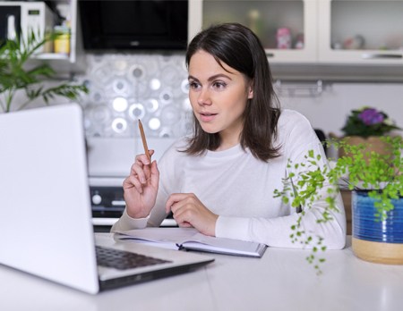 Professional Plastic Surgery Staff Member Taking a Virtual Consultation